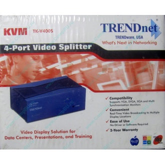 Видеосплиттер TRENDnet KVM TK-V400S (4-Port) в Череповце, разветвитель видеосигнала TRENDnet KVM TK-V400S (Череповец)