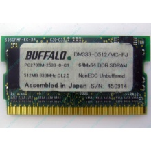Модуль памяти 512Mb DDR microDIMM BUFFALO DM333-D512/MC-FJ в Череповце, DDR333 (PC2700) в Череповце, CL2.5 в Череповце, 172-pin (Череповец)