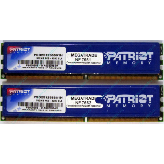 Память 1Gb (2x512Mb) DDR2 Patriot PSD251253381H pc4200 533MHz (Череповец)